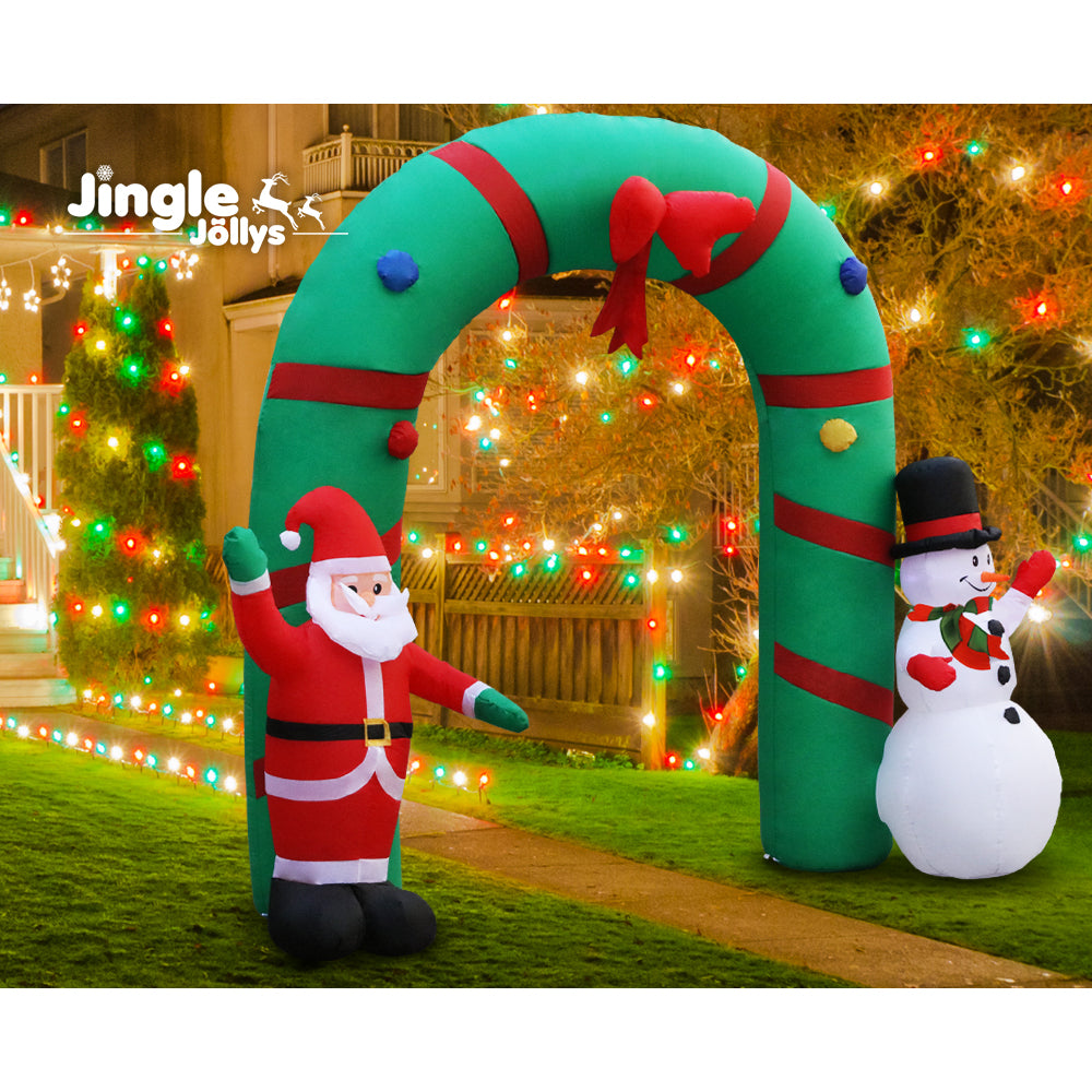 Jingle Jolly's Christmas Inflatable Archway 2.8M